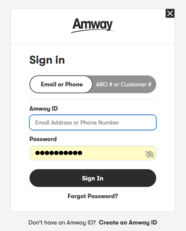 Amway Malaysia Login